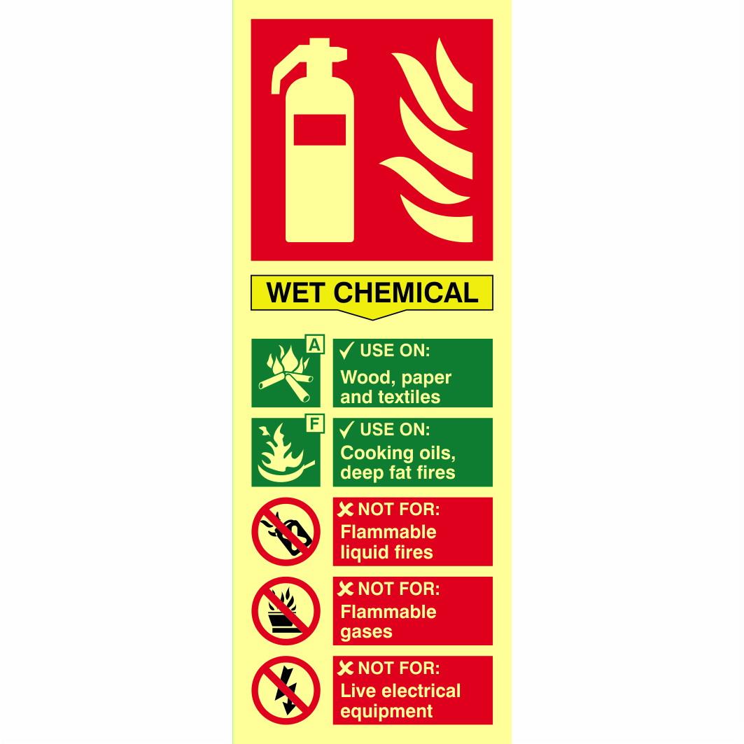 Spectrum Photoluminescent Sign 1595 Fire Extinguisher Composite 