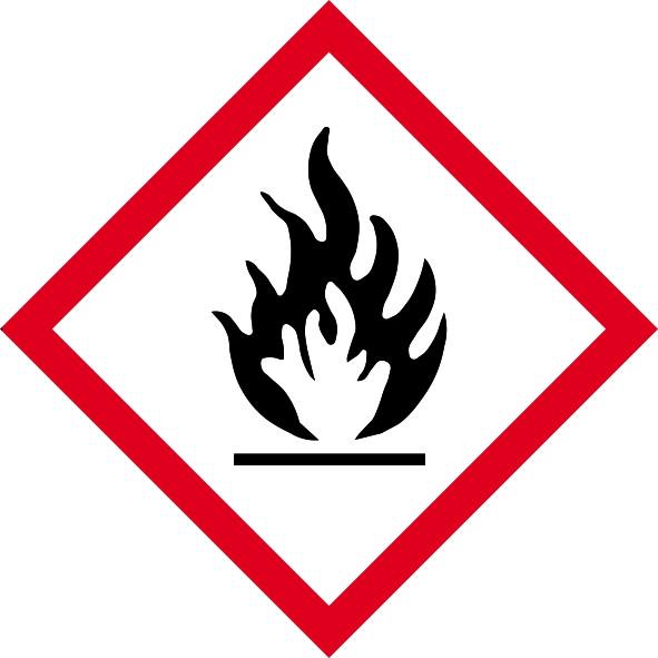 Spectrum Sign 18007 GHS Flammable Symbol Only; Self Adhesive Vinyl (SAV); 100 x 100mm Diamond