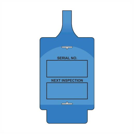 Spectrum TGF0150B Asset Tag Flex Next Inspection Tag; Style A; Pack (50); Blue (BL)