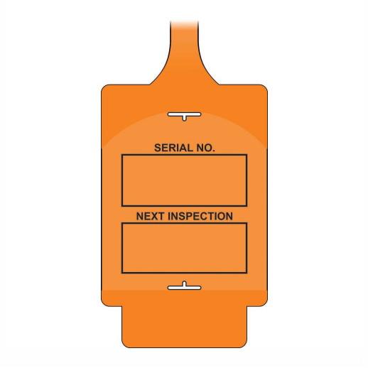 Spectrum TGF0150O Asset Tag Flex Next Inspection Tag; Style A; Pack (50); Orange (OR)