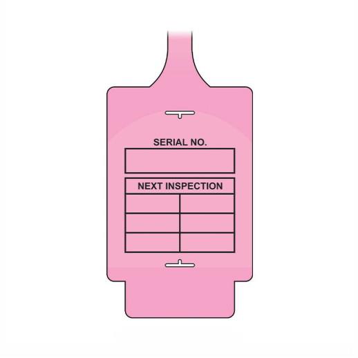 Spectrum TGF0150P Asset Tag Flex Next Inspection Tag; Style A; Pack (50); Pink (PI)