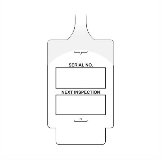 Spectrum TGF0150W Asset Tag Flex Next Inspection Tag; Style A; Pack (50); White (WH)