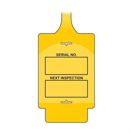 Spectrum TGF0150Y Asset Tag Flex Next Inspection Tag; Style A; Pack (50); Yellow (YEL)