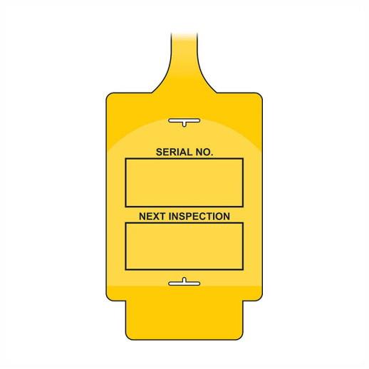 Spectrum TGF0150Y Asset Tag Flex Next Inspection Tag; Style A; Pack (50); Yellow (YEL)