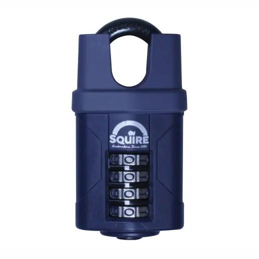 Squire CP40CS Combination Padlock; 40mm Rustproof Body; 4 Wheel; Closed Shackle; Security Rating 4 (@Home)