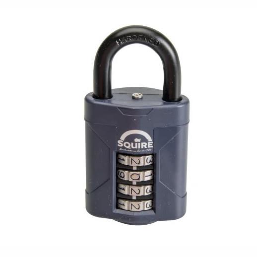 Squire CP50BX Combination Padlock; 50mm Rustproof Body; 4 Wheel; Security Rating 5 (@Home); Boxed