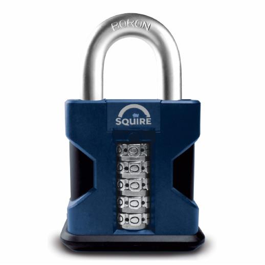 Squire SS50/COMBI Solid Steel Stronghold Combination Padlock; 50mm Body; 10mm Open Shackle; Security Rating 8