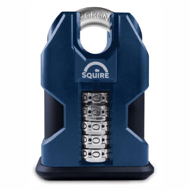 Squire SS50C/COMBI Solid Steel Stronghold Combination Padlock; 50mm Body; 10mm Closed Shackle; Security Rating 8