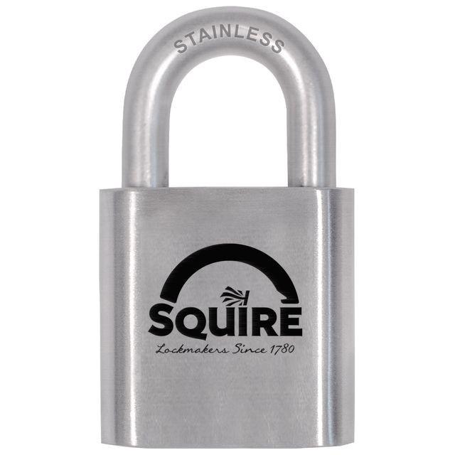 Squire ST50S Solid Steel Stronghold Padlock; 50mm Body; 10.0mm Open Shackle; CEN 3; Stainless Steel Shackle And Body