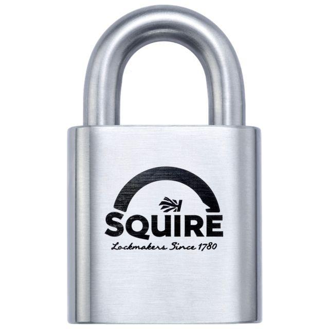 Squire ST65S Solid Steel Stronghold Padlock; 65mm Body; 12.7mm Open Shackle; CEN 3; Stainless Steel Shackle And Body
