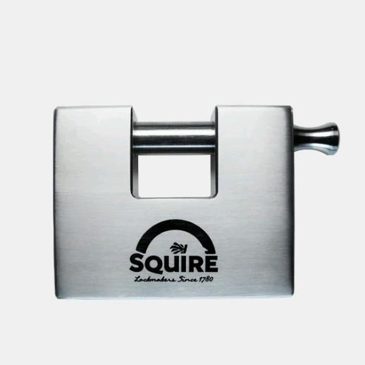 Squire ST75S Container Block Padlock; 80mm Body; 12mm Locking Pin; CEN 3; 6 Pin; Stainless Steel Body And Shackle