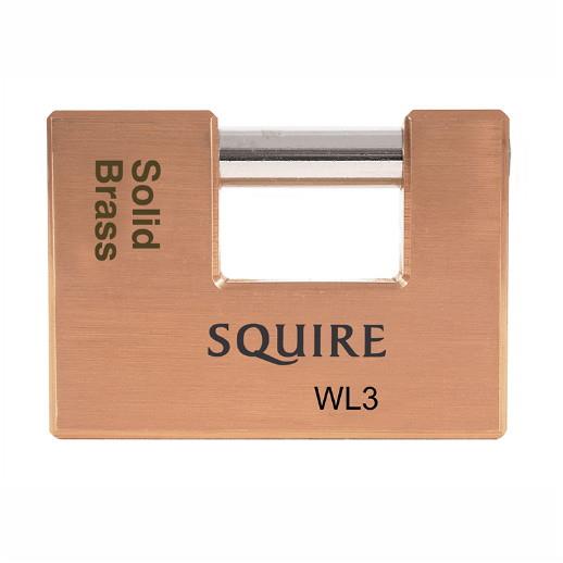 Squire WL3 Block Lock; Brass; 90mm