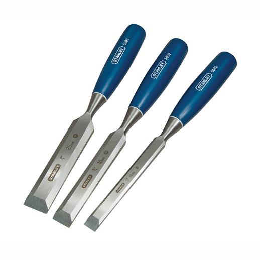 Stanley 0-16-128 5002 Bevel Edge Chisel Set; 3 Piece