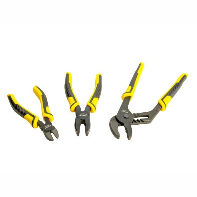 Stanley STHT74472-0 3 Piece DynaGrip™ Plier Set; 250mm (10in) Waterpump; 180mm (7in) Combi & 160mm (6in) Side Cutters