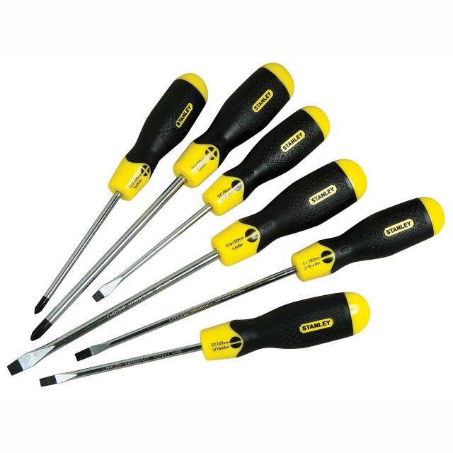 Stanley 5-98-001 Cushion Grip Screwdriver Set; 6 Piece