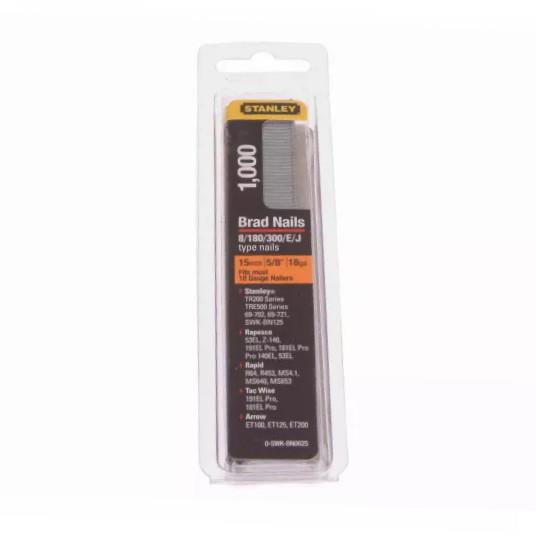 Stanley BN062 Brad Nails; 15mm (5/8"); Pack (1000)