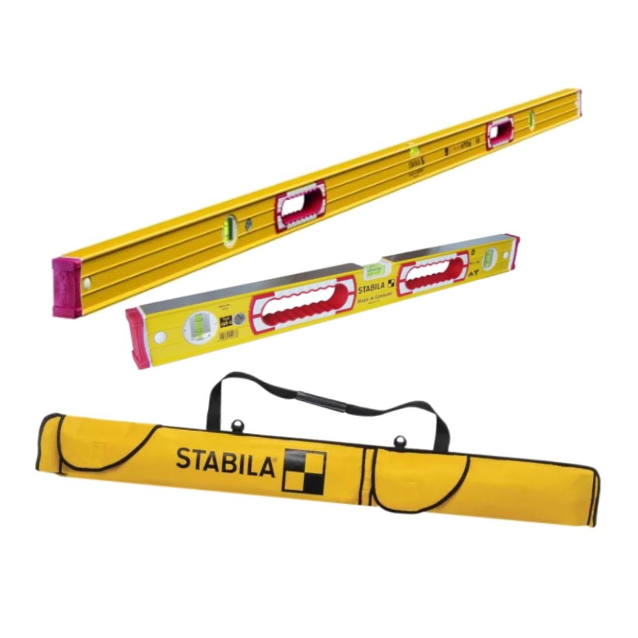 Stabila Type 196-2 Box Spirit Level Set; 600mm & 1800mm With Carry Bag