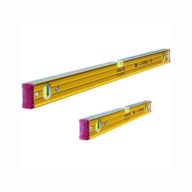 Stabila Type 96-2 3 Vial Ribbed Box Spirit Level Combi Set; 2 Piece; 1 Each 600mm (24") & 1200mm (48")