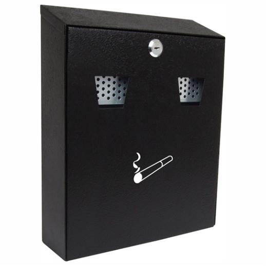 Sterling CIG2BK Ashtray; Cigarette Bin; Wall Mounted; 320 x 255 x 75mm; Black (BK)