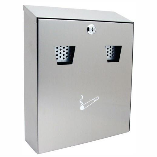 Sterling CIG2ST Ashtray; Cigarette Bin; Wall Mounted; 320 x 255 x 75mm; Stainless Steel (SSS)