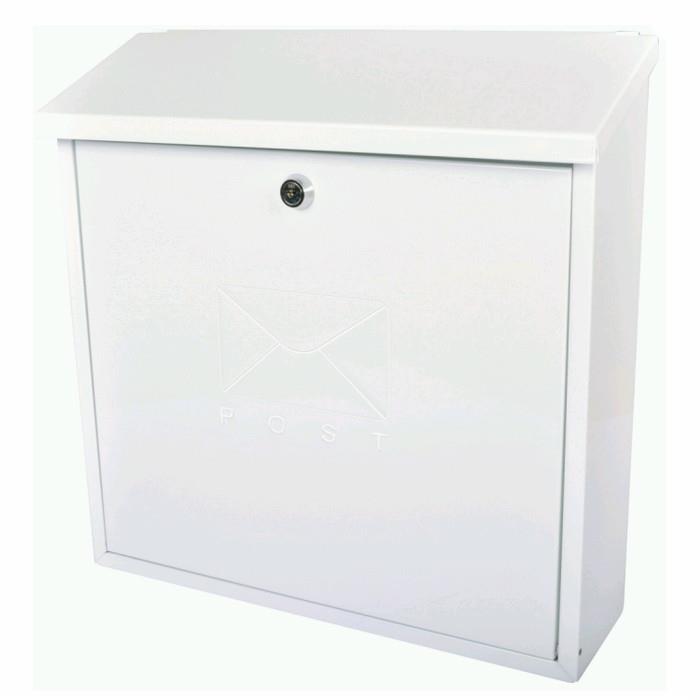 Burg-Wachter MB03 Contemporary Post Box; White (WH); 368 x 368 x 114mm