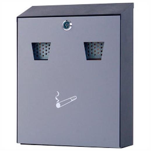 SupaHome SCB1 Ashtray; Steel Cigarette Bin; 265 x 340 x 85mm (H x W x D); Wall Mounted