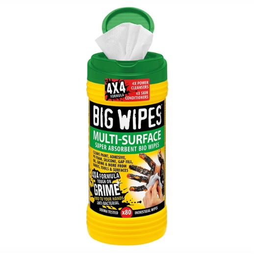 Green Top Big 4 x 4 Multi Surface Wipes; Pack (80)