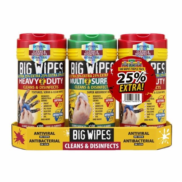 Big Wipes (Triple Pack + 25% Extra Free)