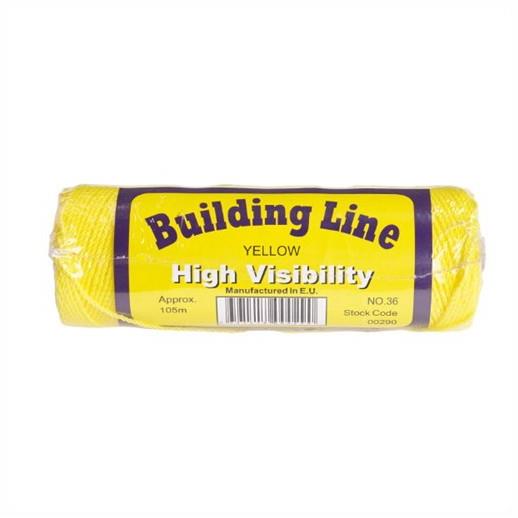 Tayler 00290 High Stretch Nylon Builders Line; 105 Metre; Yellow (YEL)