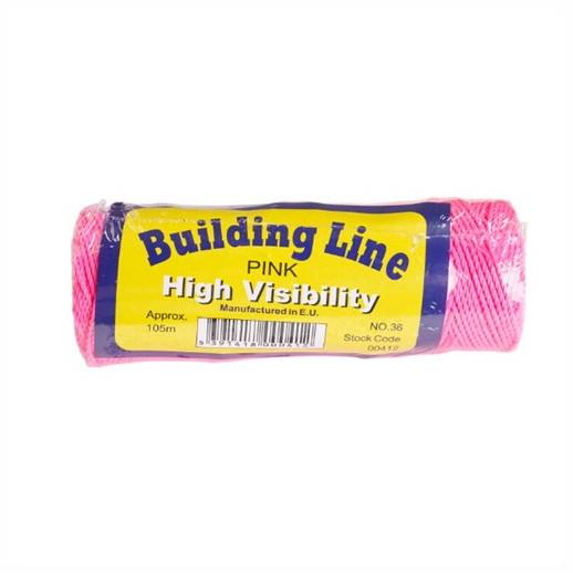 Tayler 00412 High Stretch Nylon Builders Line; 105 Metre; Pink (PI)