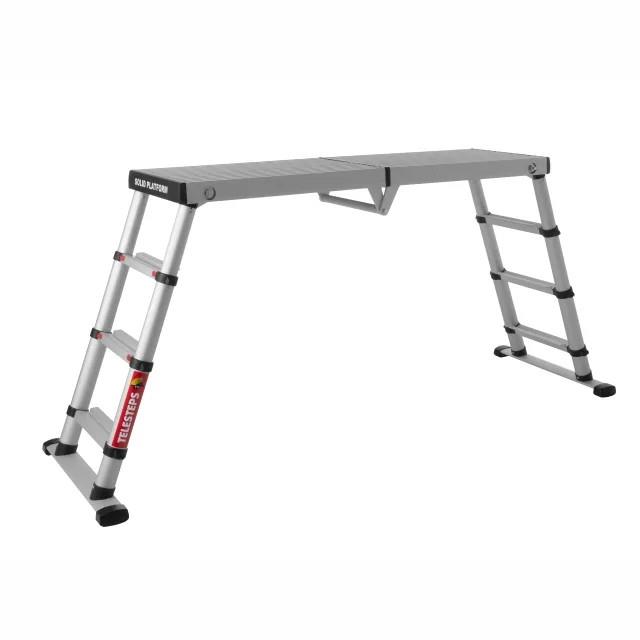 Telesteps 61209 Black Line Telescopic Work Platform; EN131; 150kg Load Capacity; 1360 x 410mm; 520, 680 & 890mm Platform Heights