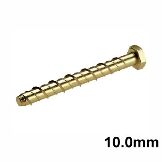 Thunderbolt Concrete Anchor Bolt; Hex Head; Zinc & Yellow Passivated (ZYP); 10.0 x 60mm