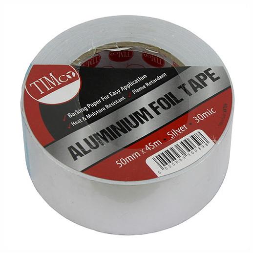 Timco AFT50 Aluminium Foil Tape; 50mm x 45 Metre