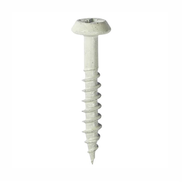 Timco Classic Rainwater Screw; 4.0 x 40mm; Tub 300  With PZ2 Driver Bit; White (WH)