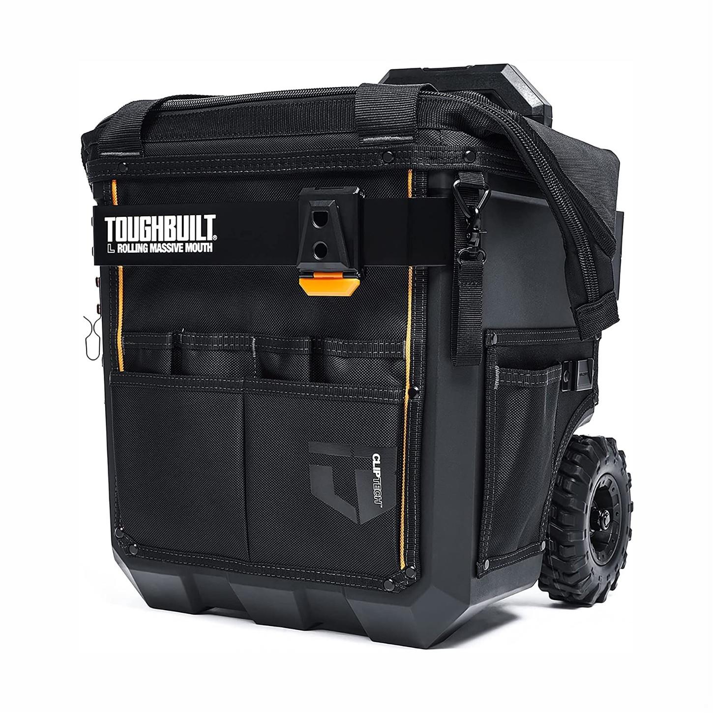 Toughbuilt TB-CT-61-14 Large Rolling Hard Body Massive Mouth Too Bag; 350mm (14