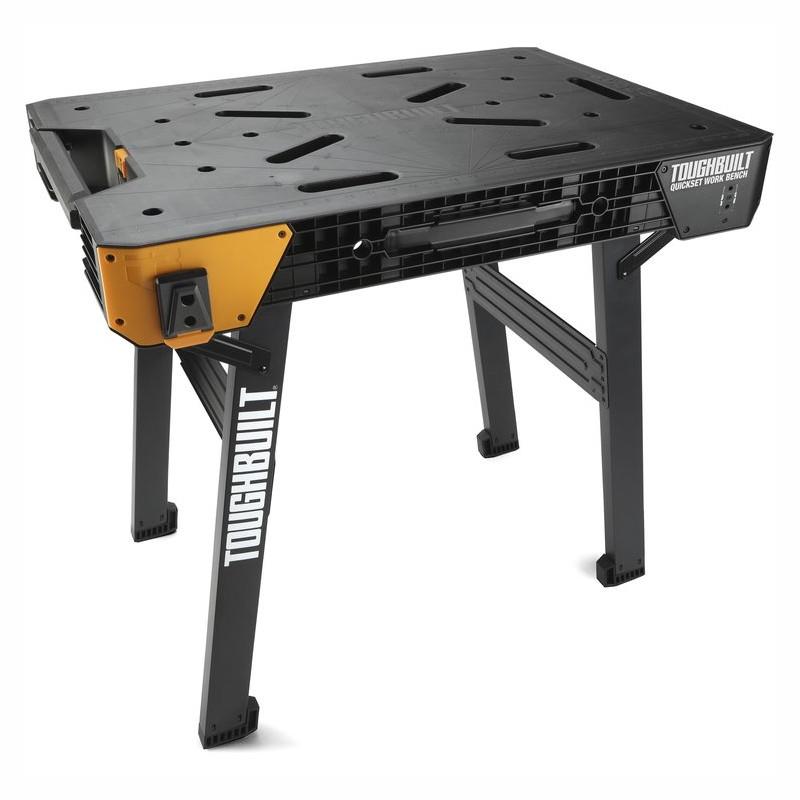 Toughbuilt TB-WB700 Quickset Work Bench; 24.8” x 39.76” x 30.98” (W x D x H Open)