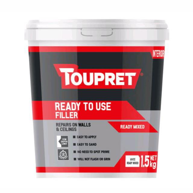 Toupret TTRP01.5GB Ready To Use Filler; Interior; 1.5Kg