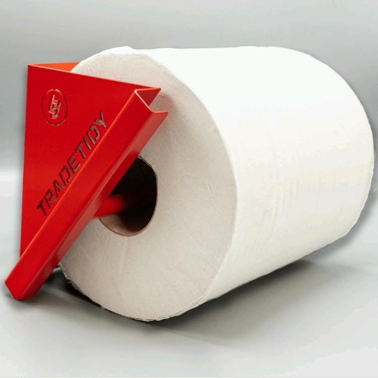 TradeTidy PTR Paper Towel Holder Towels Upto 200mm; Red (RD)