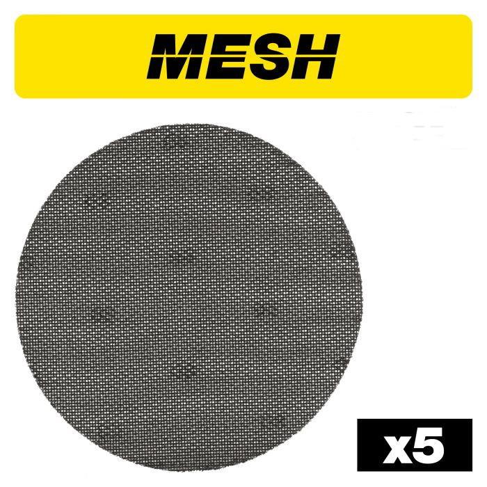 Trend AB/225/80M Abrasive Mesh Random Orbital Sanding Discs; 225mm Diameter; Silicone Carbide; 80 Grit; Pack (5); (Giraffe / Pole Sander)