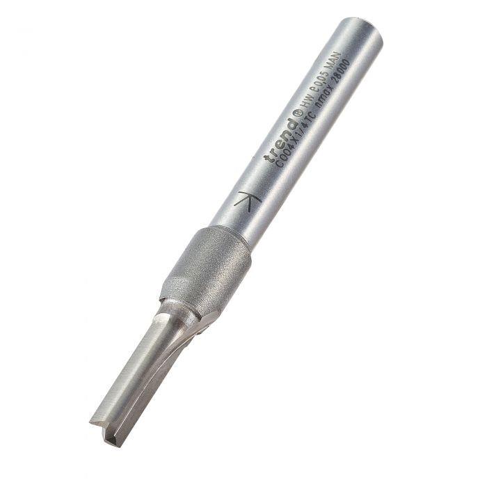 Trend C004X1/4TC Craft Two Flute Straight Cutter Router Bit; 1/4