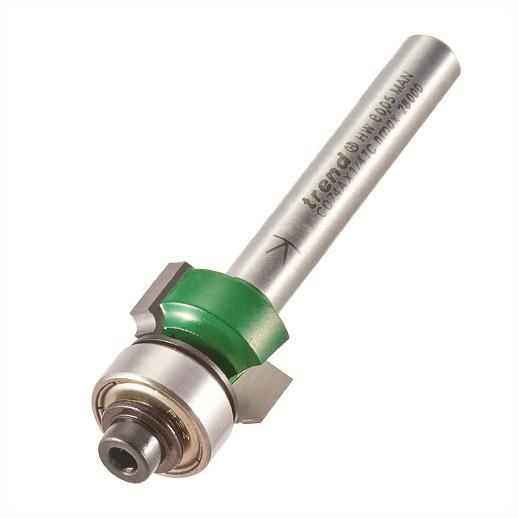 Trend C074AX1/4TC Craft Bearing Guided Rounding Over Cutter Router Bit; 1/4