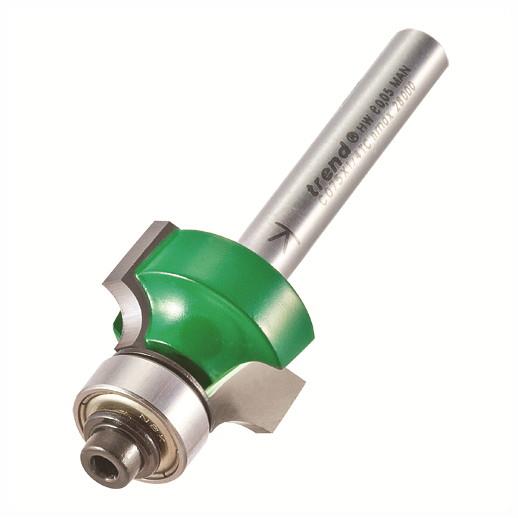 Trend C075X1/4TC Craft Bearing Guided Rounding Over Cutter Router Bit; 1/4