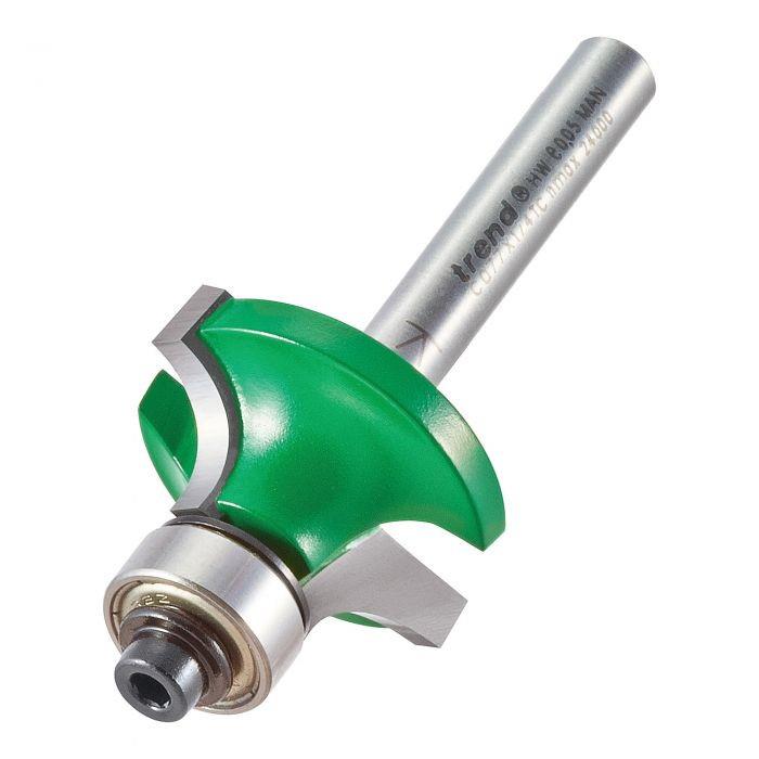 Trend C077X1/4TC Craft Bearing Guided Rounding Over Cutter Router Bit; 1/4