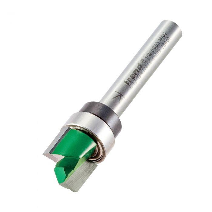 Trend C121BX1/4TC Craft Bearing Guided Template Profile Cutter Router Bit; 1/4