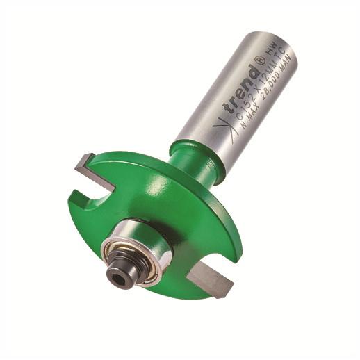 Trend C152X12MMTC Craft Bearing Guided Biscuit Jointer Set; Three Bearings; 12mm Shank; 37.2mm Diameter; 4.0mm Cut