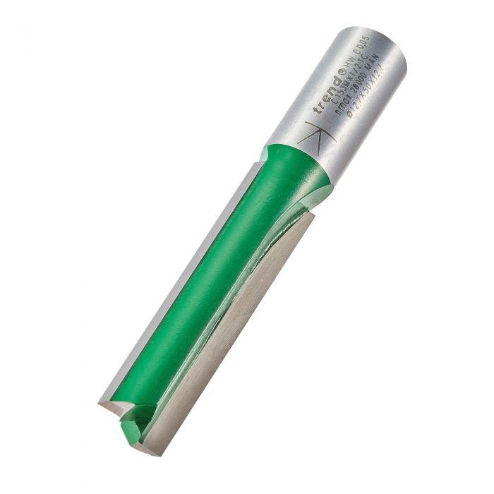 Trend C153MX1/2TC Craft Two Flute Straight Cutter Router Bit; 1/2