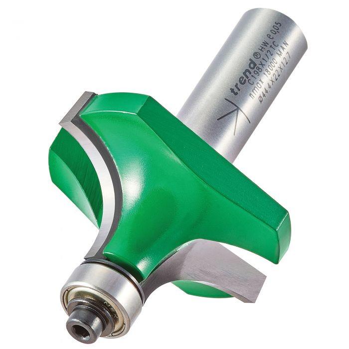 Trend C198X1/2TC Craft Bearing Guided Ovolo-Round Over Cutter Router Bit; 1/2