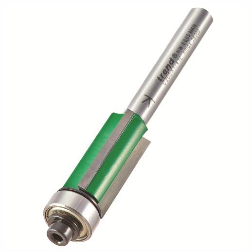 Trend C205X1/4TC Craft Bearing Guided Three Flute Trimmer Cutter Router Bit; 1/4