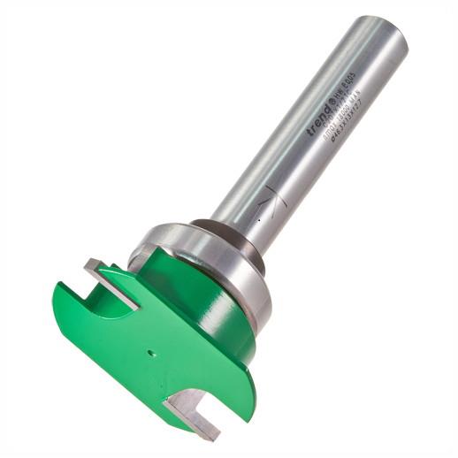 Trend C207X1/2TC Craft Bearing Guided Aquamac 21 Recesser Cutter Router Bit; 1/2" Shank; 34.3/46.3mm Diameter x 2.7/10.3mm Cut