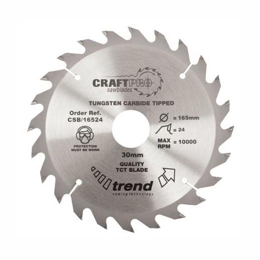 Trend CSB/13424 Craft Circular Saw Blade; 134mm x 24 Teeth; 20mm Bore